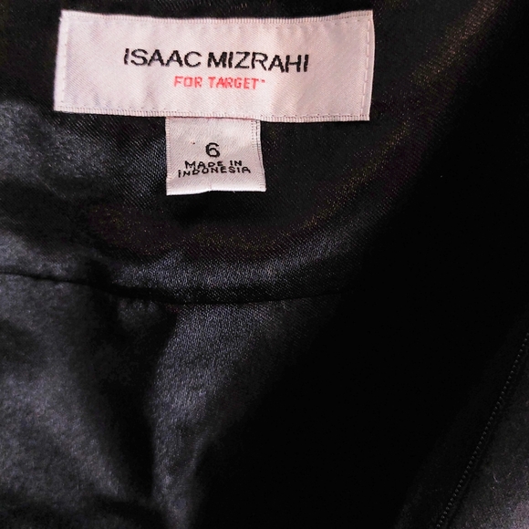 Isaac Mizrahi Women's 6 Black Square 2 Snap Strap Sleeveless Midi Dress - Picture 4 of 9